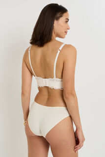 DENTELLE CULOTTE MICROFIBRE ET DENTELLE ECRU