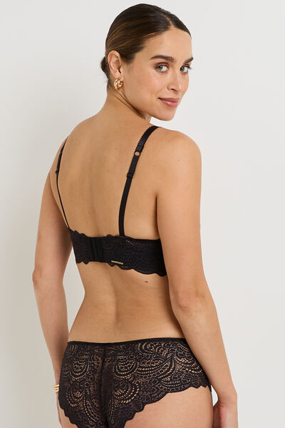 DENTELLE SOUTIEN-GORGE AMPLI FOULARD DENTELLE NOIR