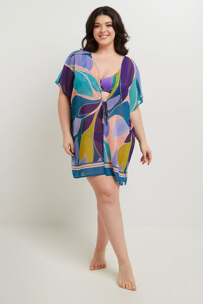 KIMONO DE PLAGE MULTICO VIOLET