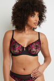 BETTY SOUTIEN-GORGE CORBEILLE BRODE MULTICO NOIR