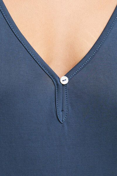 TEE-SHIRT MANCHES COURTES SATIN MARINE