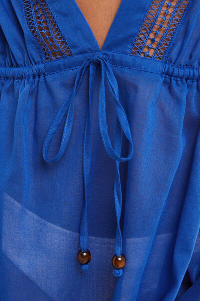 TUNIQUE VOILE COTON MARINE