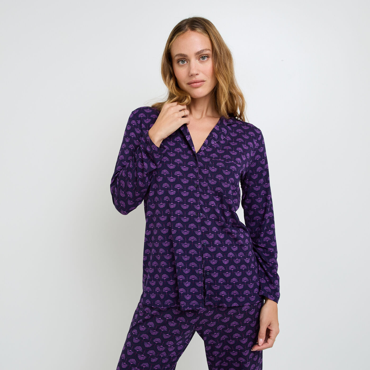 CAMILLE Chemise manches longues MULTICO ROSE
