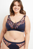 BLANCHE SOUTIEN-GORGE GRANDS BONNETS MULTICO BLEU