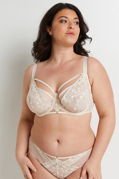 DESIREE SOUTIEN-GORGE GRANDS BONNETS MULTICO BLANC
