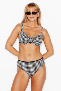 PINA MAILLOT DE BAIN CULOTTE HAUTE BLANC/NOIR