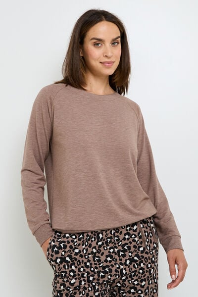 TEE-SHIRT MANCHES LONGUES MARRON