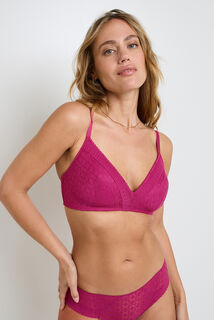 SWEET soutien-gorge ampli sans armatures dentelle FUCHSIA