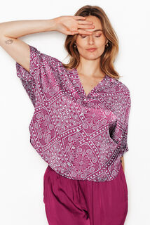 GIRLY CHEMISE MANCHES COURTES MULTICO ROSE