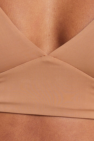 SOUTIEN-GORGE SANS ARMATURES MICROFIBRE PEAU BRONZEE