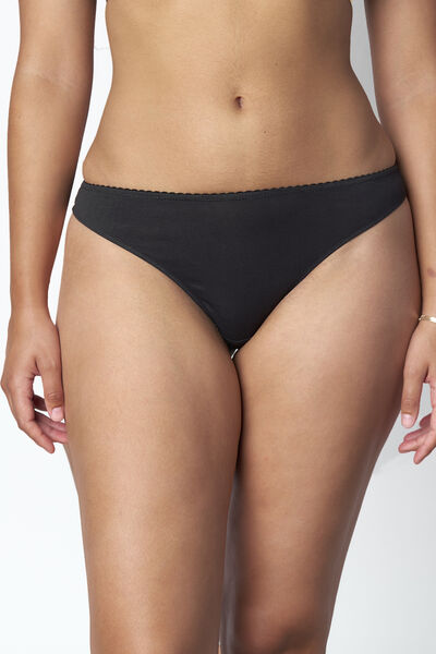 LOT DE 3 TANGAS COTON BIO MULTICOLORE