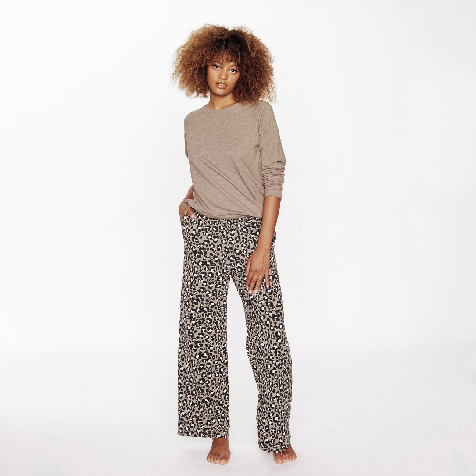HOBBY PANTALON DE PYJAMA MULTICO MARRON