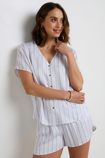 PYJAMA SHORT MULTICO VIOLET
