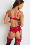 TRINITY SERRE-TAILLE DENTELLE ROUGE