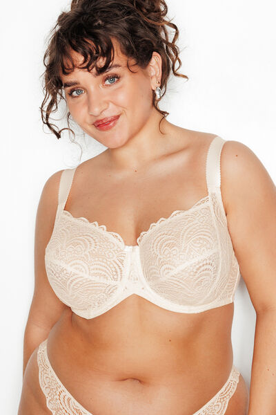SOUTIEN-GORGE EMBOITANT DENTELLE ECRU