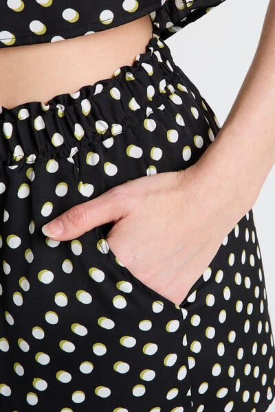 Short de pyjama satin MULTICO NOIR