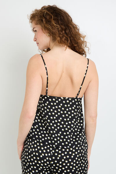 Top satin MULTICO NOIR