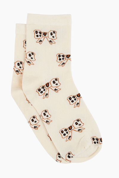 PAIRE DE CHAUSSETTES NOEUDS MULTICO BLANC