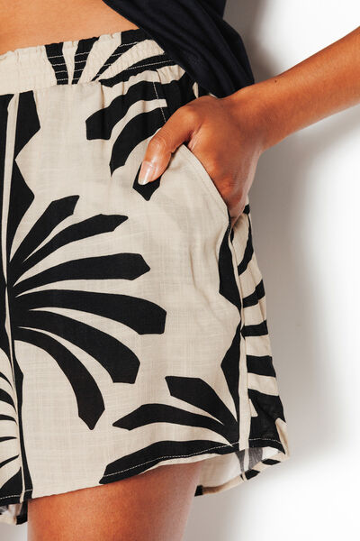 PLAGE SHORT MULTICO NOIR