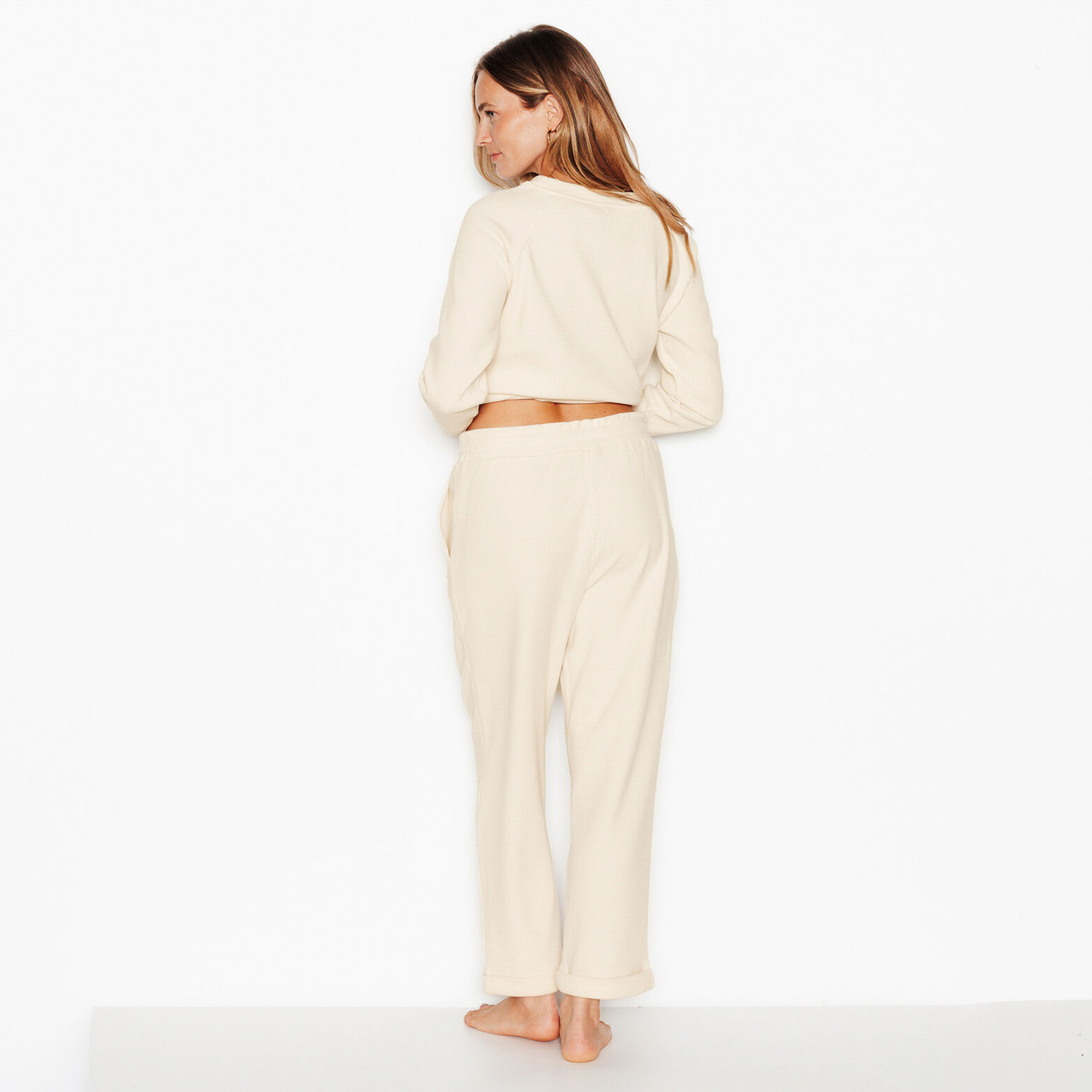 FAIENCE PANTALON DE PYJAMA ECRU