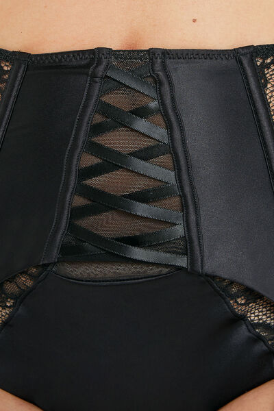 TRINITY SERRE-TAILLE DENTELLE NOIR