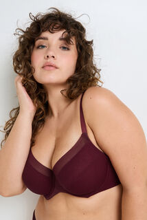 HELLO soutien-gorge emboitant dentelle BORDEAUX