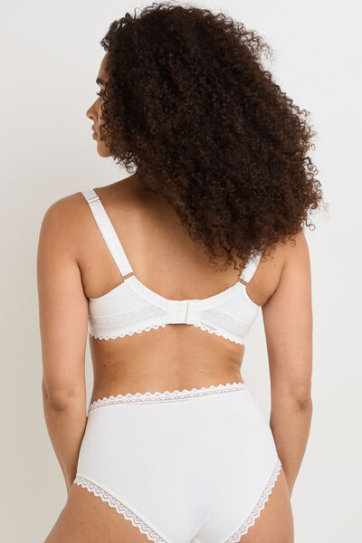 SOUTIEN-GORGE EMBOITANT GRANDE TAILLE MICROF ECRU