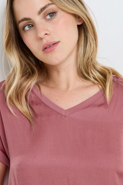HEASY TEE-SHIRT MANCHES COURTES ROSE