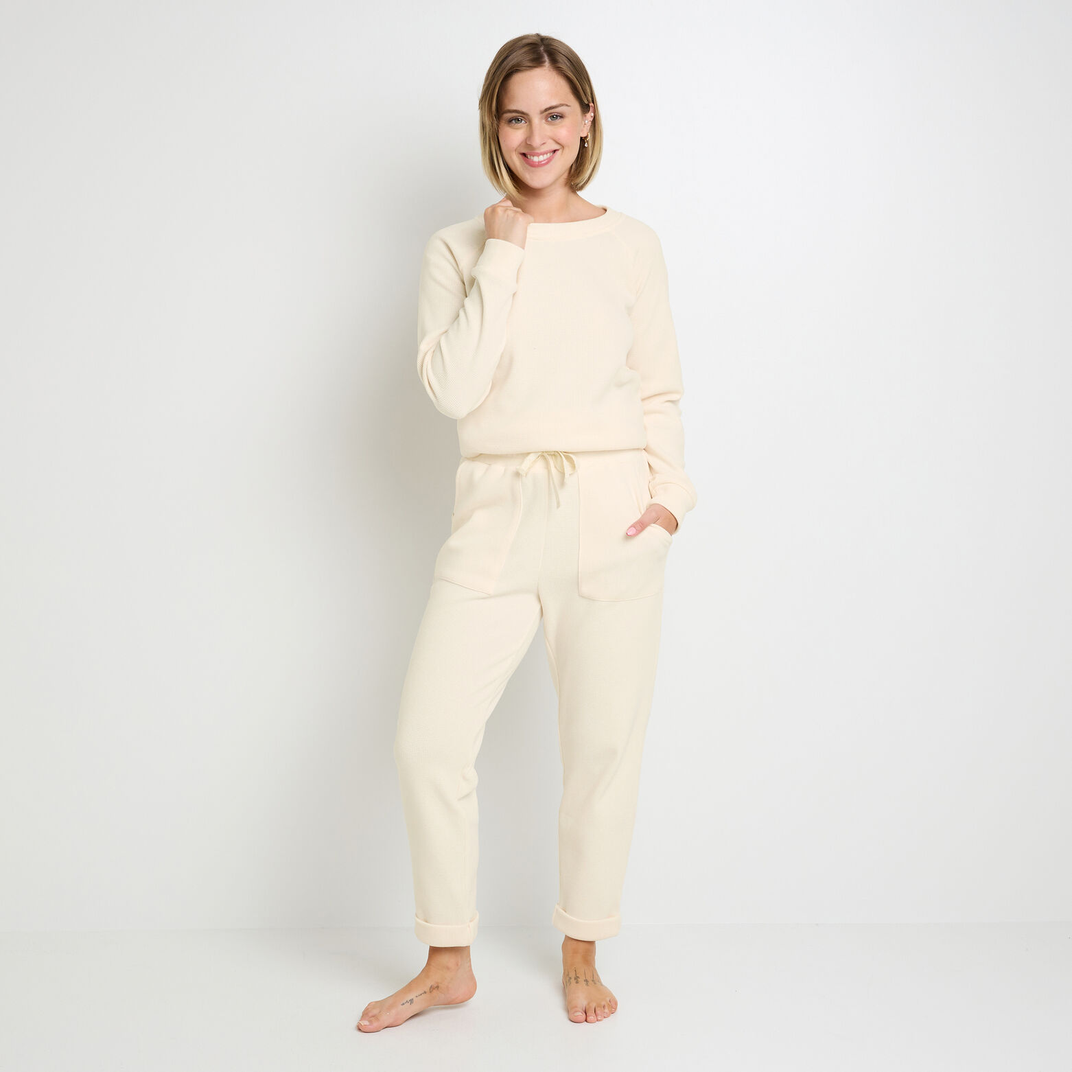 PANTALON DE PYJAMA ECRU
