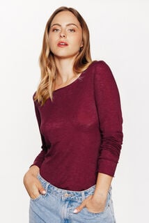 HORTENSE TEE-SHIRT MANCHES LONGUES BORDEAUX
