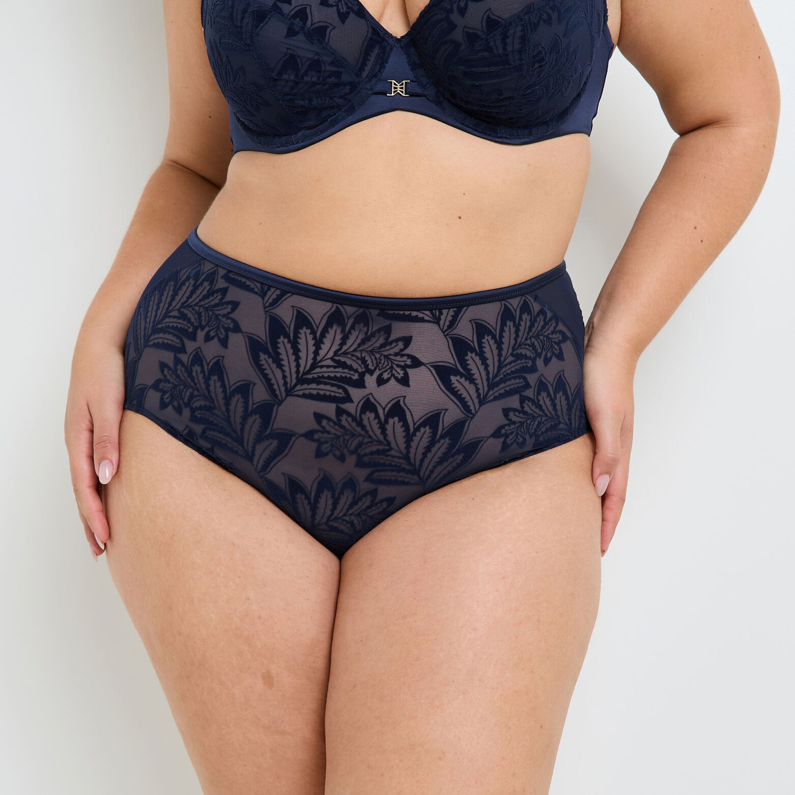 FANTINE CULOTTE TAILLE HAUTE GRANDE TAILLE MARINE