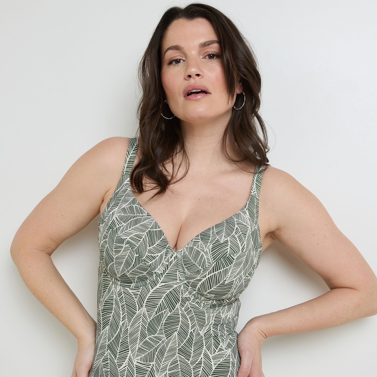 NAJA Maillot de bain Grande taille 1 Pièce MULTICO VERT