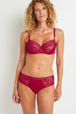TRINITY SHORTY STRING DENTELLE ROUGE