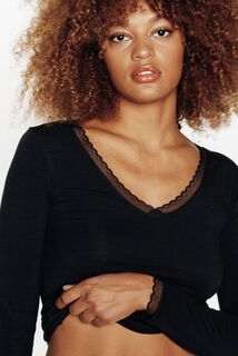 CANNELLE Tee-shirt manches longues NOIR
