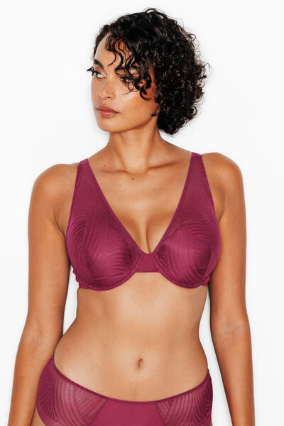 JANICE SOUTIEN-GORGE AMPLIFORME DENTELLE VIOLET
