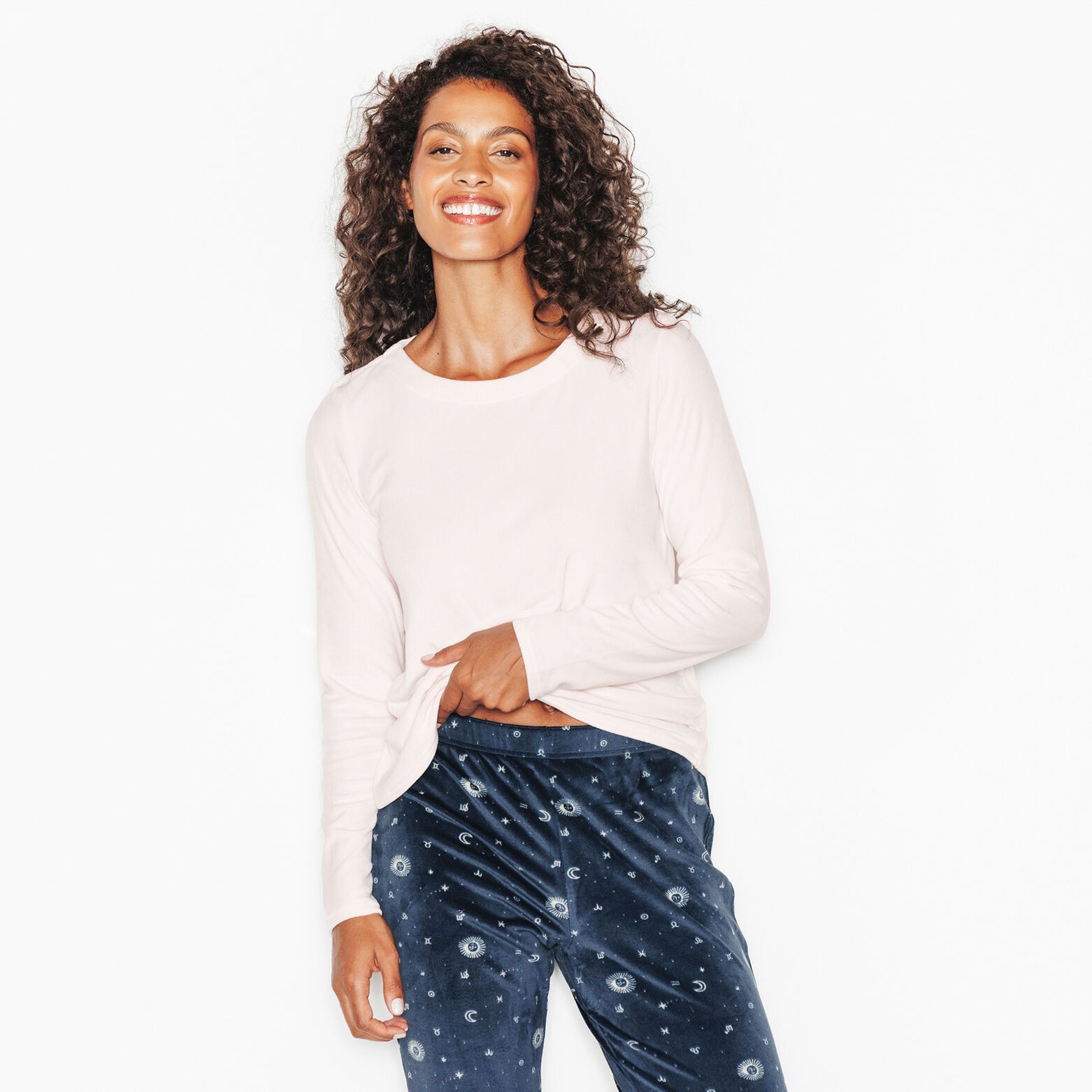 HOANI PYJAMA 2 PIECES VELOURS MARINE