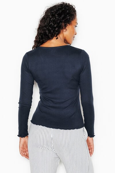 JOLISA TEE-SHIRT MANCHES LONGUES BLEU