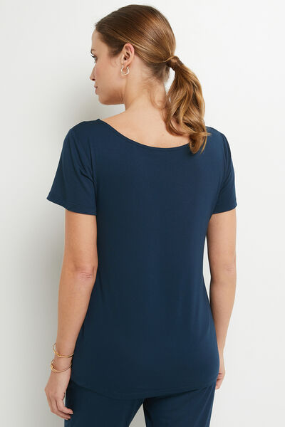 SYARA TEE SHIRT MANCHES COURTES MARINE