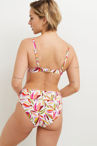 MAYA MAILLOT DE BAIN CULOTTE MAXI MULTICO BLANC