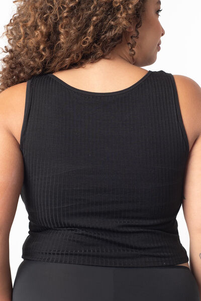 CROP TOP BRASSIERE INTEGREE NOIR