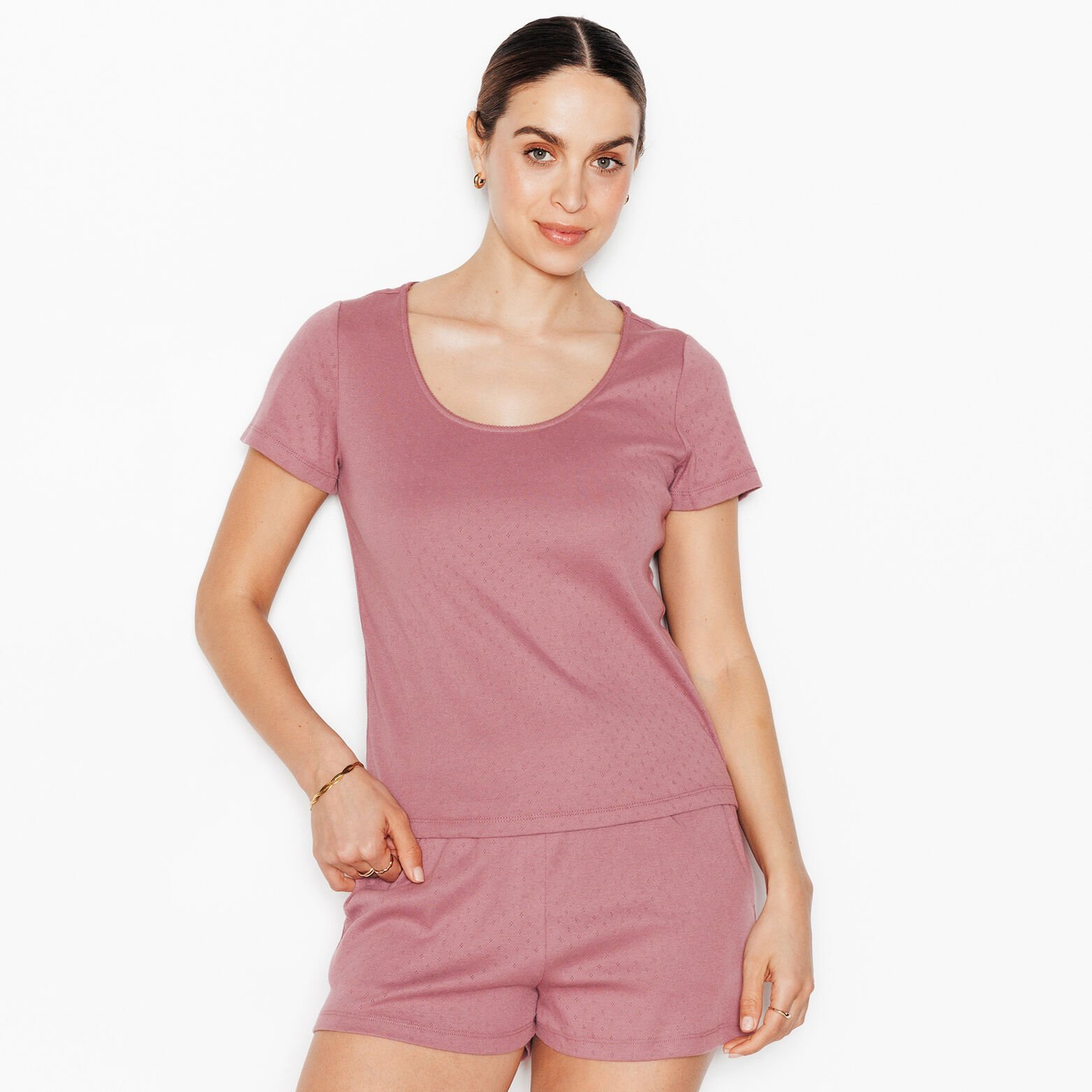 HABYBIS TEE-SHIRT MANCHES COURTES VIOLET