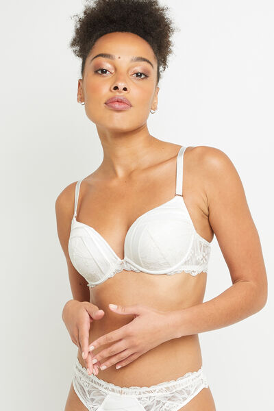 SOUTIEN-GORGE PUSH UP DENTELLE BLANC