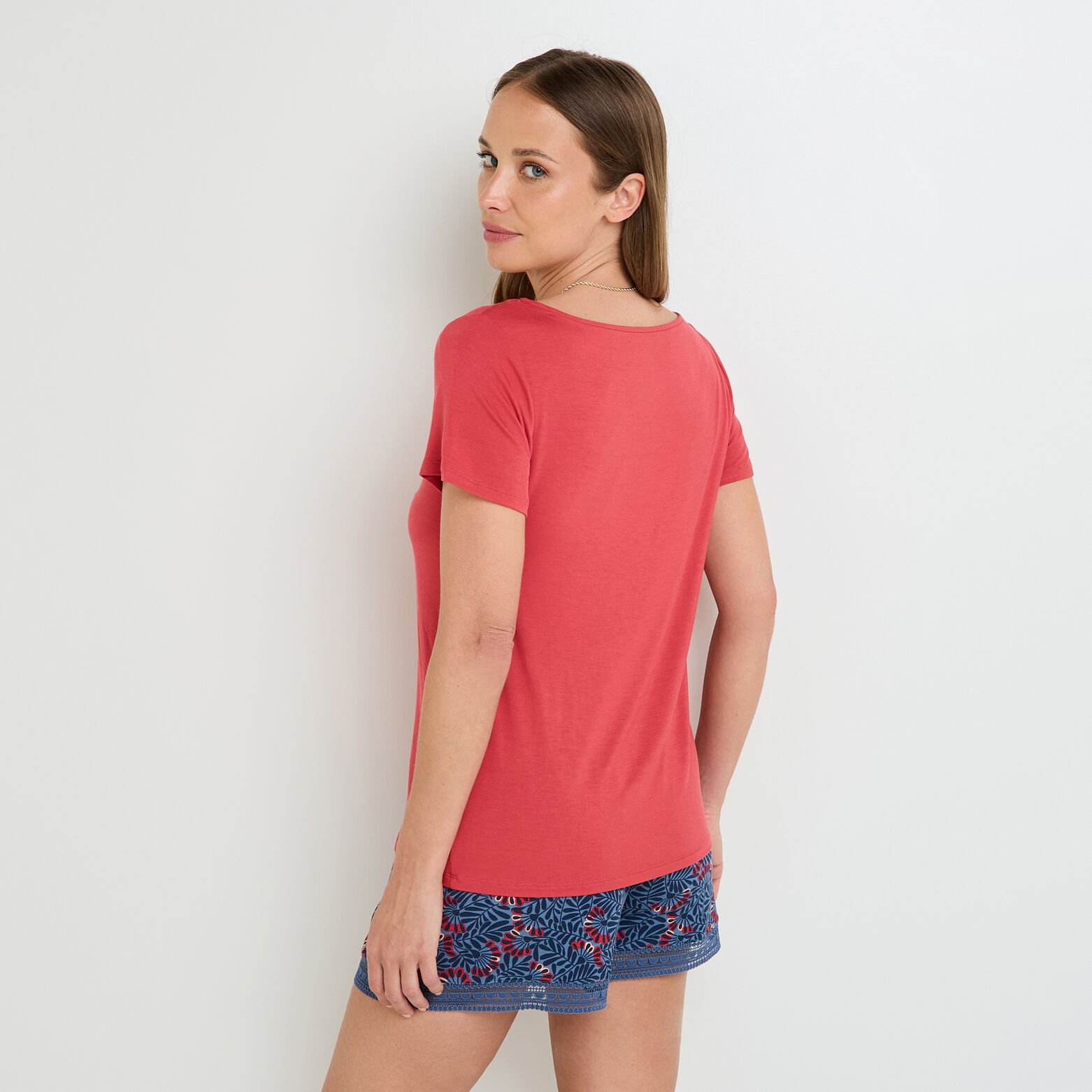 CAMILLE Tee-shirt manches courtes CORAIL