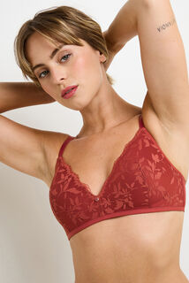 FLORENCE SOUTIEN-GORGE SANS ARMATURES BORDEAUX