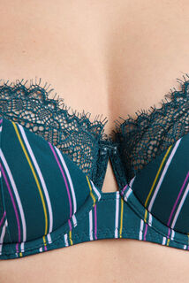GASTON SOUTIEN-GORGE AMPLIFORME MICROFIBRE MULTICO BLEU