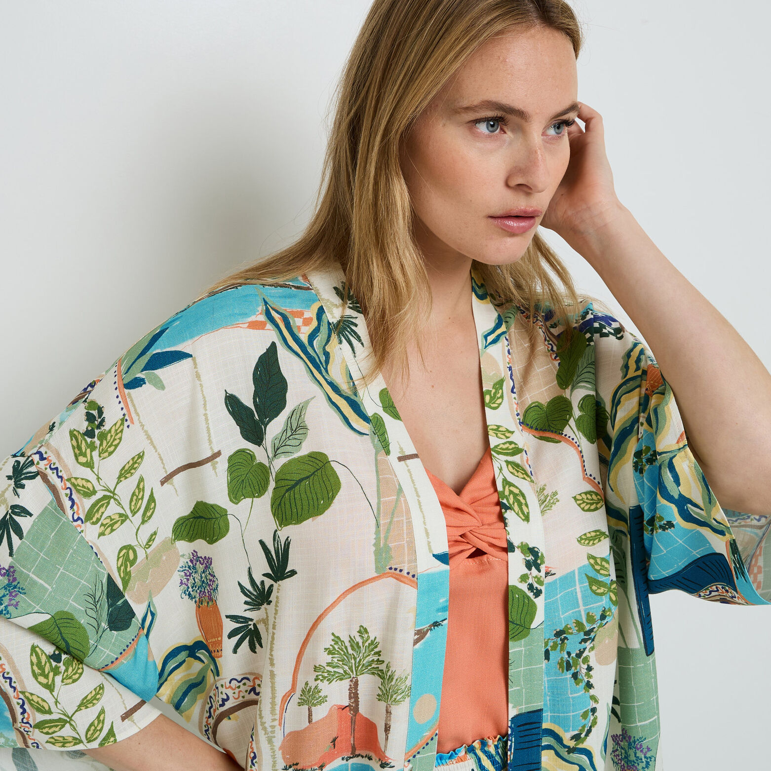 GUIMAUVE Kimono MULTICO BLANC
