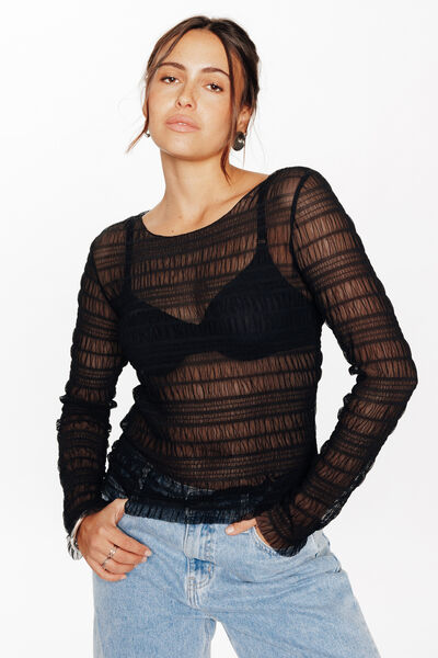 IVANALYSA Tee-Shirt manches longues NOIR