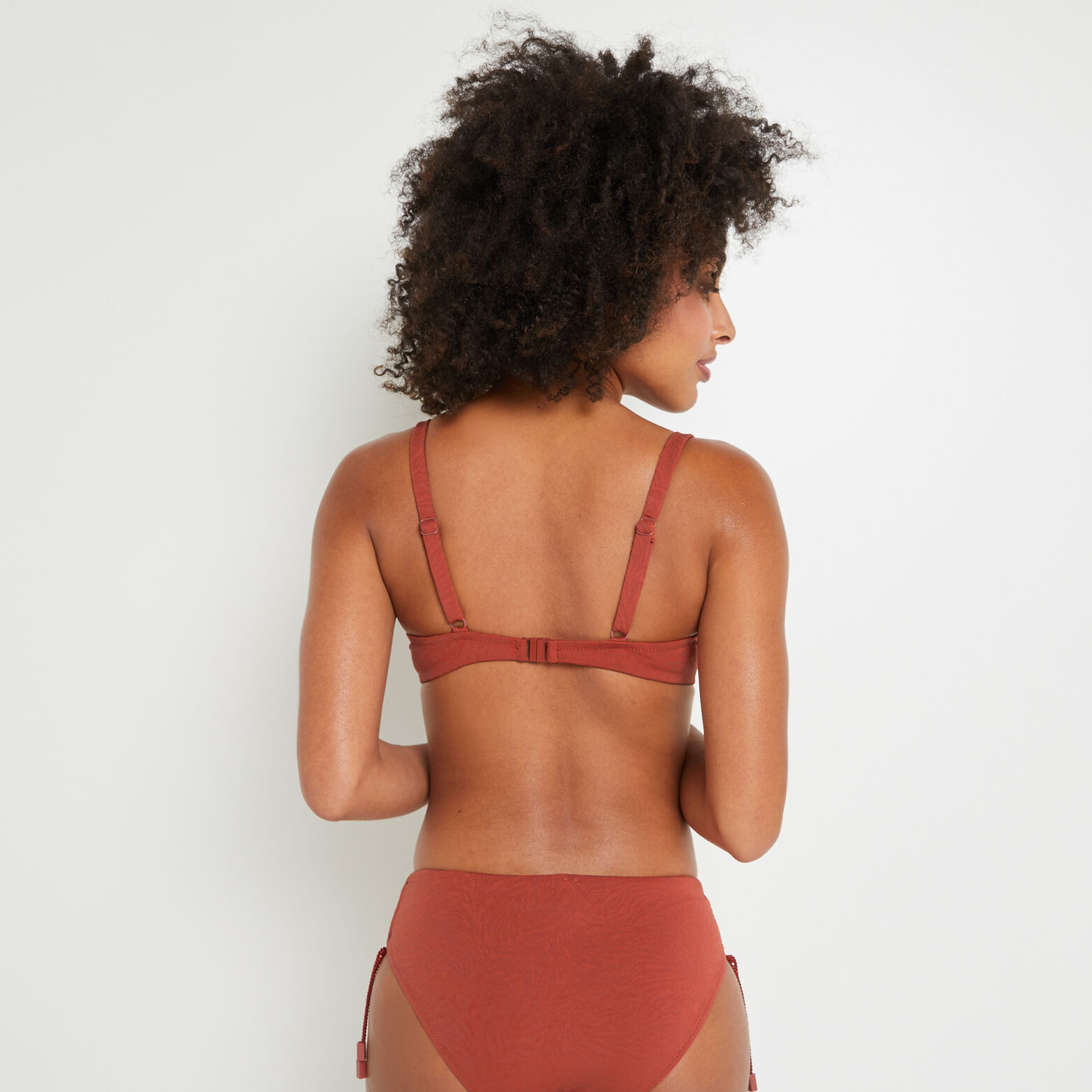 JASPE MAILLOT DE BAIN EMBOITANT TERRACOTTA