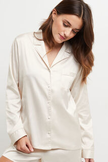 CHIMENE VESTE SATIN  BLANC