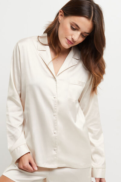 VESTE SATIN BLANC